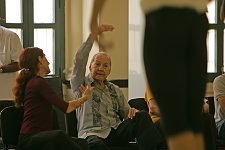 Fernando Alonso (founder & professor of the National Ballet School of Cuba, Havana) is at the rehearsal with choreographer & director of the National Ballet School of Cuba – Ramona de Saa. Habana, Cuba, Friday, March 16, 2007.