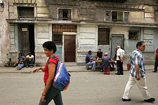 Street scene in Havana. Playing domnoes. Habana, Cuba, Saturday, Feb. 24, 2007.