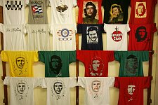 A souvenir store. T-Shirts with Che  Gevara portraits. Habana, Cuba, Monday, Feb. 26, 2007.