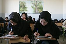 Secondary school students in their classroom. Gonbad-e Kavus, Iran, Thursday, April 20, 2006.