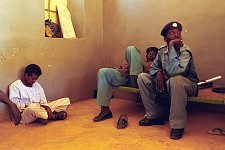 In detention. The police station El Imam Malik in the Omdurman, the suburb of the capital. Khartoum, Sudan. Monday, Dec. 22, 2003.