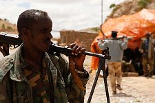 Somaliland Army. Los Anod, SomaliLand, Tuesday, October 16, 2007. The military constantly camp near Los Anod in the province of  SomaliLand, bordering on PuntLand. Fighting is resumed at this territory from time to time.