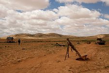Grenade launchers located next to Los Anod. SomaliLand, Tuesday, October 16, 2007. The military constantly camp near Los Anod in the province of  SomaliLand, bordering on PuntLand. Fighting is resumed at this territory from time to time.
