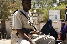 The police patrol setting out for a task. Hargeisa, SomaliLand, Wednesday, October 10, 2007. The police station named New Hargeisa is situated in one of the most criminal districts of the capital with its largest market and railway terminal.