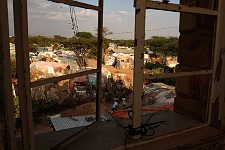 View of the refugees camp from the window of the former state house. Hargeisa, SomaliLand, Sunday, October 7, 2007. The ruins of the former British governor's state house are surrounded now by the refugees camp of the same name.